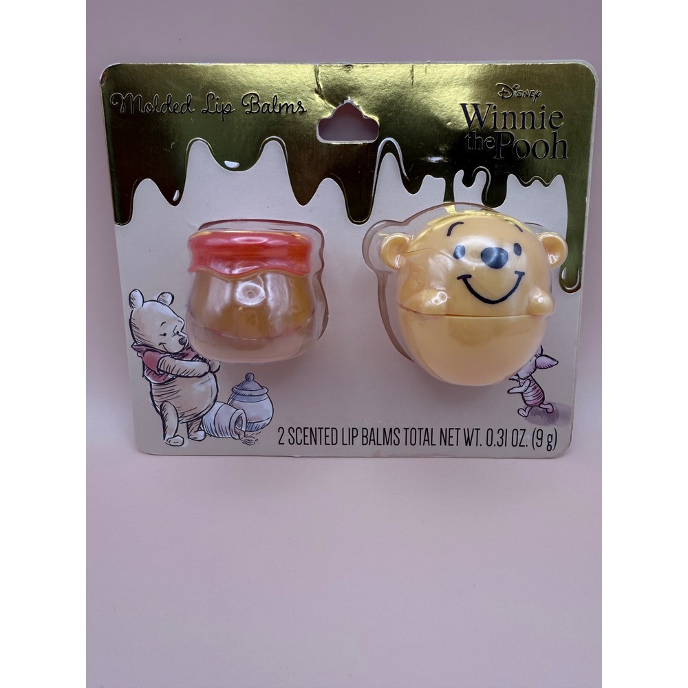 Disney Winnie the Pooh Molded Scented Lip Balm Set Honey Pot 2 Pack Taste Beauty